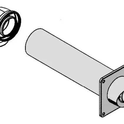 Remeha Geveldoorvoerset PP D100 - 150 zwart remeha 7620118