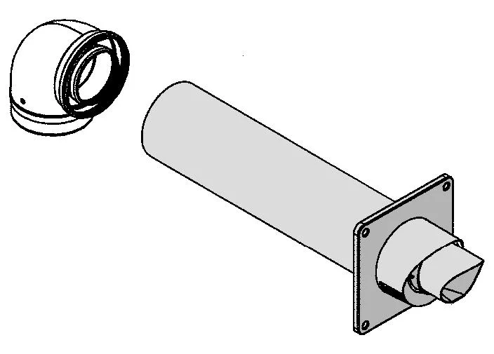 Remeha Geveldoorvoerset PP D100 - 150 zwart remeha 7620118