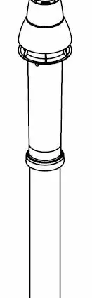 Remeha Verticale dakdoorvoer d: 60/100 PP zwart conc. C33 remeha 7620161