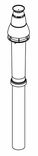 Remeha Verticale dakdoorvoer d: 60/100 PP zwart conc. C33 remeha 7620161
