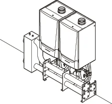 Remeha Hydraulische kit tbv 2x Quinta ACE 45-65 opst. LW remeha 7644891