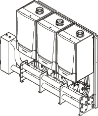 Remeha Compleet prefab cascade systeem tbv opstelling LV 3x Quinta ACE 90-115 remeha 7644900