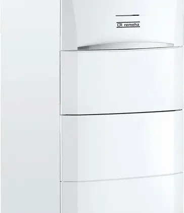 Remeha All-electric warmtepomp (lucht/water) split Remeha Eria tower E binnenunit 8kW met boiler 177L 1x230V EH835 WPR-2/E V200 11-16 7680997