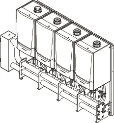 Remeha Compleet Prefab Cascadesysteem 4X QA 135/160 Lw  remeha 7725868