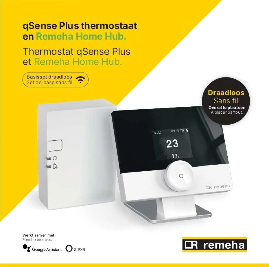 Remeha Ruimteklokthermostaat Remeha weekklok modulerend 7885428