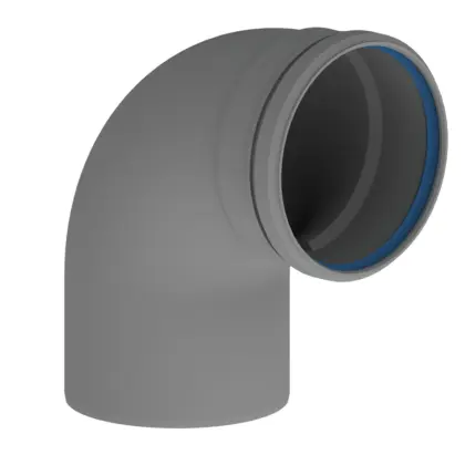 Remeha Enkelwandige rookgasbocht Remeha 90° 130mm/130mm kunststof M85751