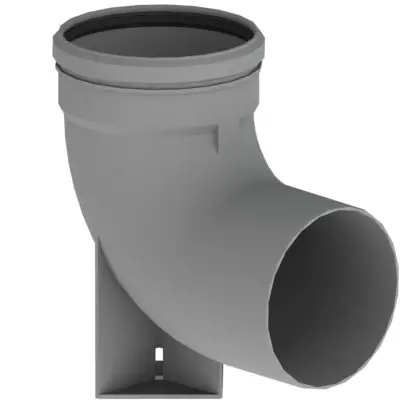 Remeha Enkelwandige rookgasbocht Remeha 90° 130mm/130mm kunststof M85755