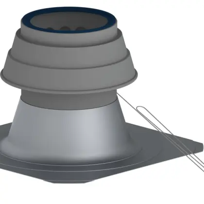 Remeha PP DN 150 Afdekkap (+ventilatie) voor schoorsteen van RGA-collector remeha M85789