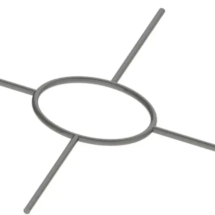 Remeha Enkelwandig PP d: 130 Steunbeugel INOX remeha M86353