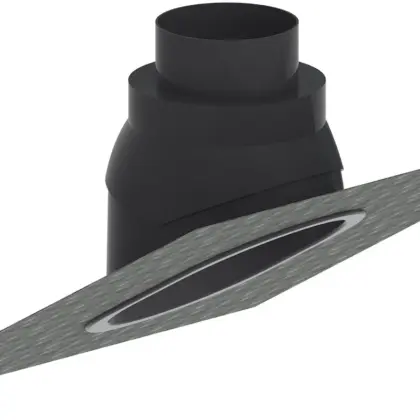 Remeha Verstelbare loodslab d: 60/100 incl glijschaal 25-45 RAL 7021 M87910