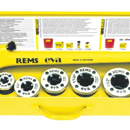 Rems Rems eva set R 1/2 -3/4 -1 -1 1/4 handdraadsnij ijzer met snelwisselkoppen 520015