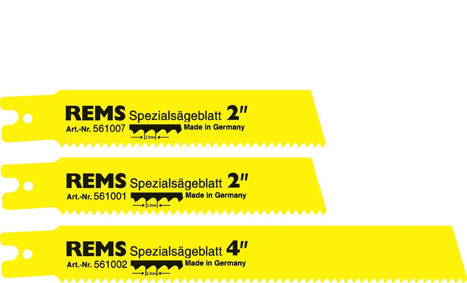 Rems Rems zaagblad 2 voor buizen t/m 2 geel voor stalen buizen tandsteek 2,5 561007R05