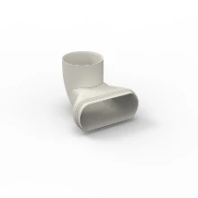 Renson Easyflex bocht 90° 80 mm - 140 x 64 mm - verticaal 28131