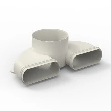 Renson Easyflex bocht 90° 125 mm - 2x 140 x 64 mm - verticaal 28407