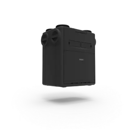 Renson 34598 Renson Flux Go Wall 330 systeem D+ ventilatieunit 330 m³/h bij 200 Pa - Centrale detectie RH