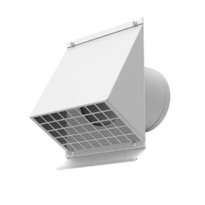 Renson Buitenluchtrooster Renson 443 rechthoekig Ø150mm aluminium wit 230x267mm 17120