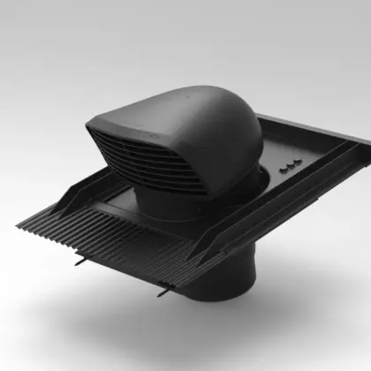 Renson Dakdoorvoer rond luchtkanaal Renson kunststof Ø150mm H389mm zwart 11675