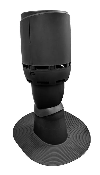 Renson Dakdoorvoer rond luchtkanaal Renson kunststof Ø160mm H1370mm zwart 11693