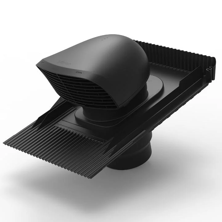 Renson Dakdoorvoer rond luchtkanaal Renson kunststof Ø180mm H456mm zwart 10916