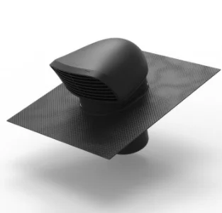 Renson Dakdoorvoer rond luchtkanaal Renson kunststof Ø180mm H456mm zwart 9501