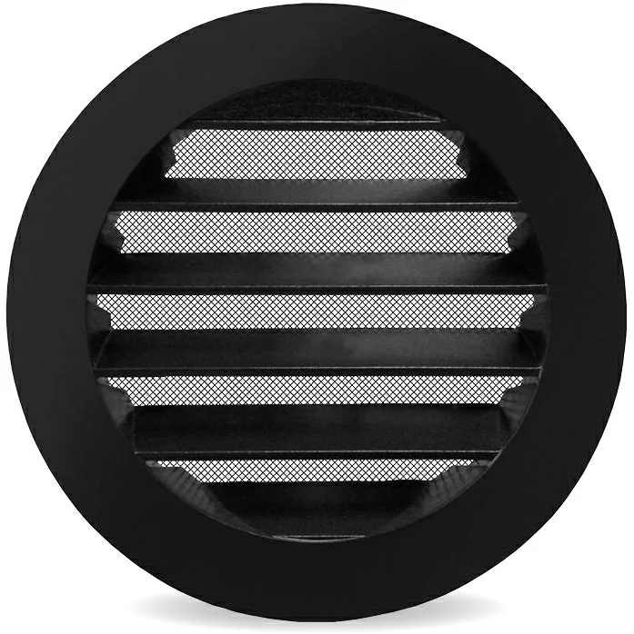 Renson Buitenluchtrooster Renson 434RE rond Ø160mm aluminium zwart 10127