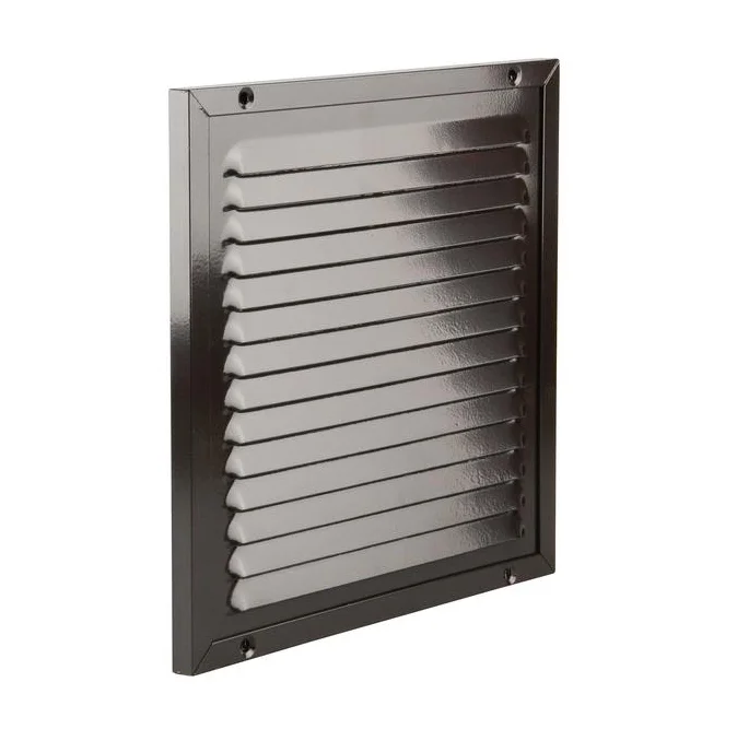 Renson Buitenluchtrooster Renson 437 vierkant aluminium bruin 200x200mm 12001