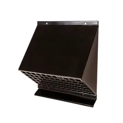Renson Buitenluchtrooster Renson 443 rechthoekig Ø180mm aluminium zwart 300x312mm 12014