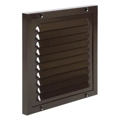 Renson Buitenluchtrooster Renson 437 vierkant aluminium bruin 150x150mm 17102