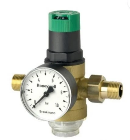 Resideo D06F-AM drukregelaar met manometer FF 3/4 x 3/4 - 1,5 - 6 bar - max 40 °C D06F-3/4AM