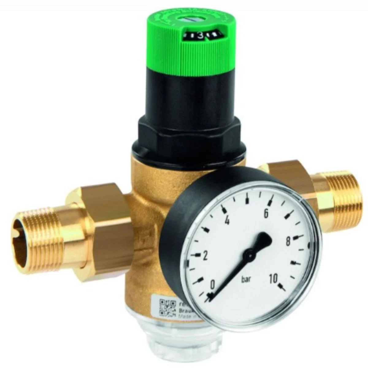 Resideo Drukverminderaar 1 1/4 PN25 - 1,5 a 6 Bar met koppelingen en manometer + zeef resideo D06F-11/4AM