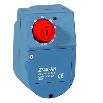 Resideo Batterijvoeding of 230V instelling spoelinterval tussen 8min en 3 maanden Z74S-AN