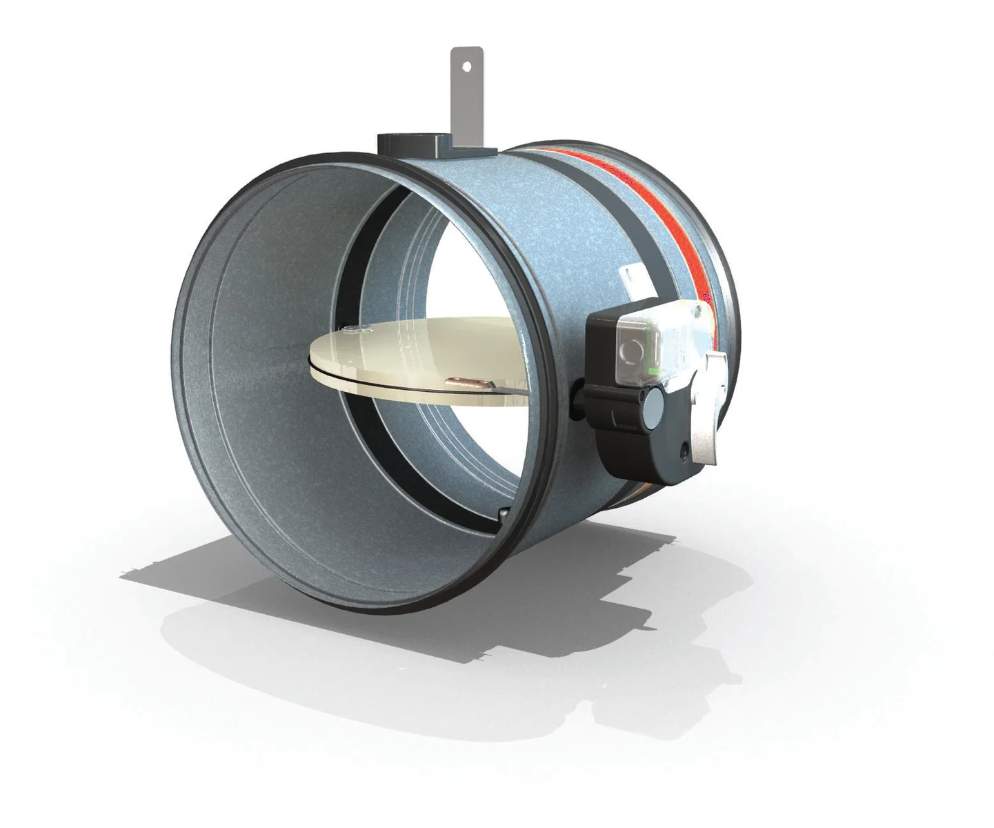 Rf-t Brandklep rond Rf-t CR60 Ø250mm smeltloodmechanisme CR60+MFUS-250