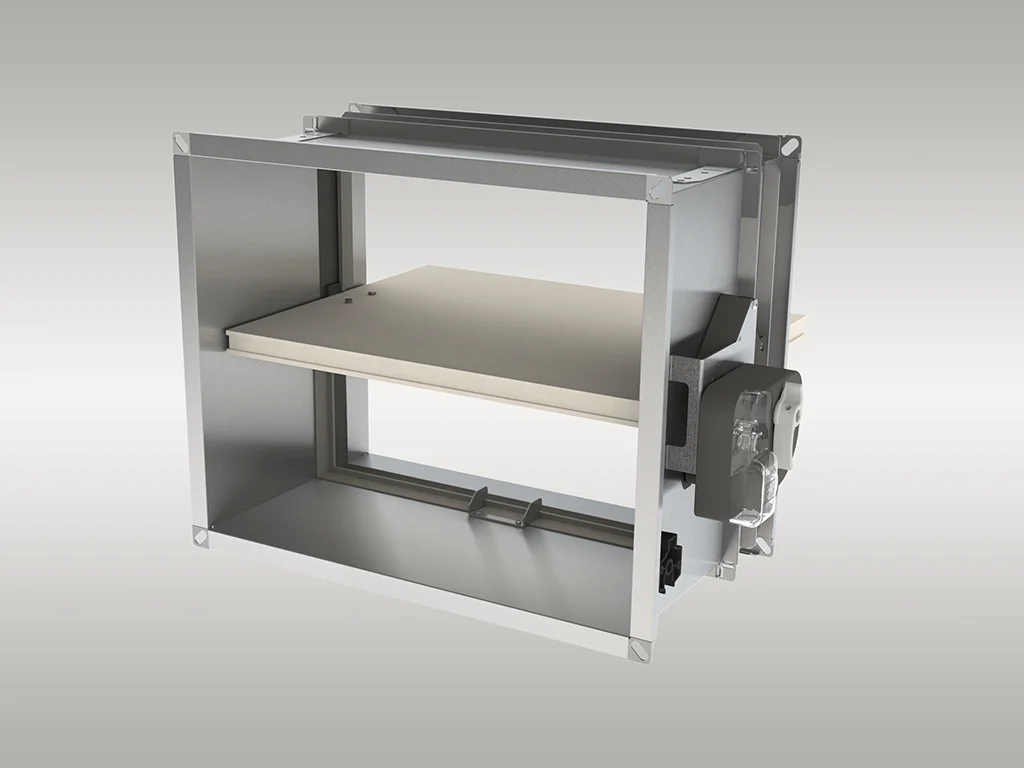 Rf-t Brandklep rechthoekig Rf-t CU-LT 200x800mm CU-LT+MFUSP+800200