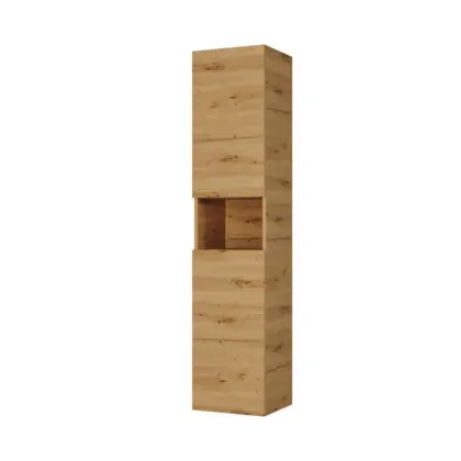 Riho PORTO kolomkast 35x32x160cm 2 deuren + open vak natural oak F014139DP6
