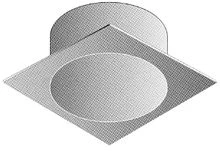 Roccheggiani SP - DP25 alu plakplaat 180 mm - geschikt voor DP25 130 mm (130/180) 31.035.31.80