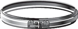 Roccheggiani SPG 316L inox enkelwandig verbindingsklem 80 mm 31.171.10.80