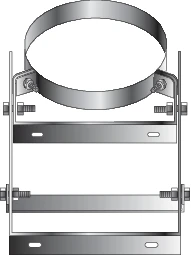 Roccheggiani SP - DP25 inox regelbare muurbeugel (30-300 mm) 200 mm - geschikt voor DP25 150 mm (150/200) 31.178.12.00