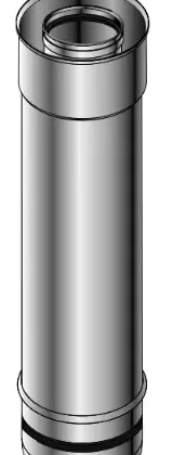Roccheggiani CLV verlengpijp 130/200 mm (lengte 1000 mm) - inox 31.401.13.20