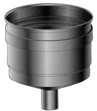 Roccheggiani SPG 316L inox enkelwandig dop en aflaat 130 mm (Viton dichting) 31.450.81.30