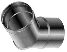 Roccheggiani SPG 316L inox enkelwandig bocht 45° MF 130 x 130 mm (Viton dichting) 31.460.41.30