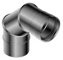Roccheggiani 31.460.51.30 Roccheggiani SPG 316L inox enkelwandig bocht 90° MF 130 x 130 mm (Viton dichting)