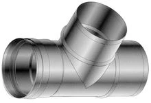Roccheggiani SPG 316L inox enkelwandig T-stuk 90° MMF 80 x 80 x 80 mm (Viton dichting) 31.460.60.80