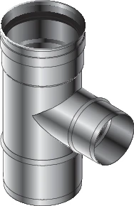 Roccheggiani SPG 316L inox enkelwandig verloop T-stuk 90° MMF 150 x 80 x 150 mm (Viton dichting) 31.461.91.50
