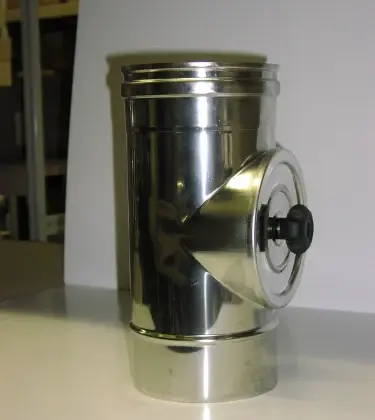 Roccheggiani SPG 316L inox enkelwandig inspectie stuk MF 130 x 130 mm (Viton dichting) 31.463.41.30