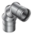 Roccheggiani 31.464.20.80 Roccheggiani SPG 316L inox enkelwandig bocht regelbaar 0-90° MF 80 x 80 mm (Viton dichting)