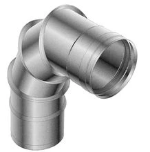 Roccheggiani 31.464.21.30 Roccheggiani SPG 316L inox enkelwandig bocht regelbaar 0-90° MF 130 x 130 mm (Viton dichting)