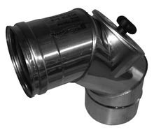 Roccheggiani 31.464.71.30 Roccheggiani SPG 316L inox enkelwandig bocht met kijkopening 90° MF 130 x 130 mm (Viton dichting)