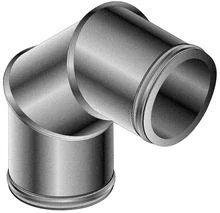 Roccheggiani 31.662.41.50 Roccheggiani DP25 inox dubbelwandig bocht 90° MF 150 x 150 mm (150/200)