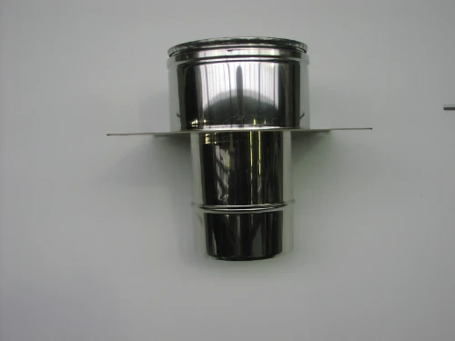 Roccheggiani 31.664.31.00 Roccheggiani DP25 inox dubbelwandig schouwplaat (enkelwandig naar dubbelwandig) 100 mm (100/150)