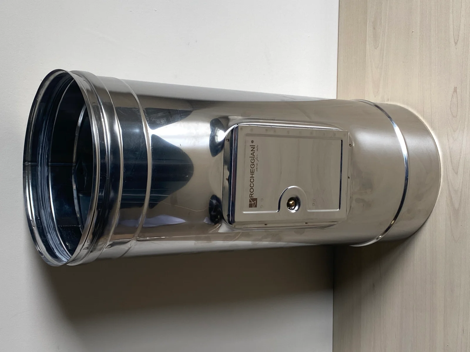 Roccheggiani Enkelw.inox afvoer 130 mm elt + kijkop. aisi 316L 31.461.61.30